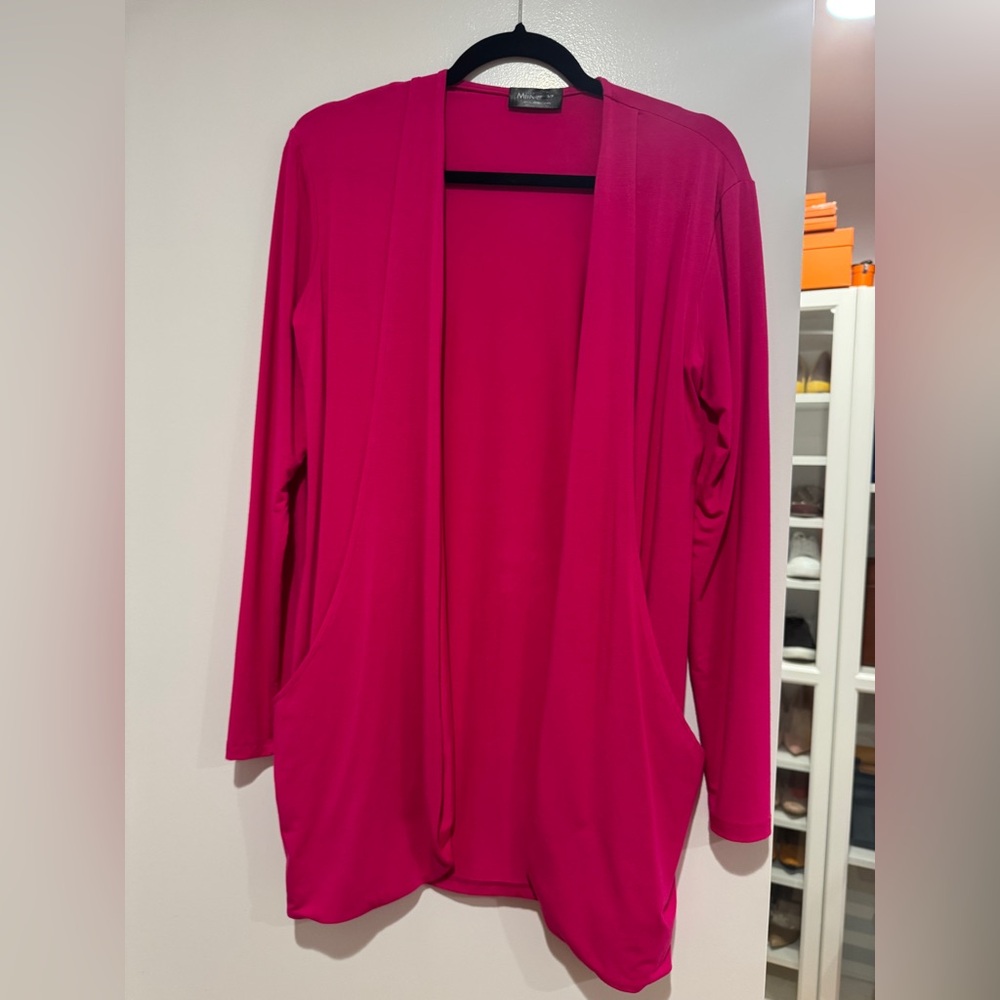 Miik Chic Magenta Open Front Cardigan